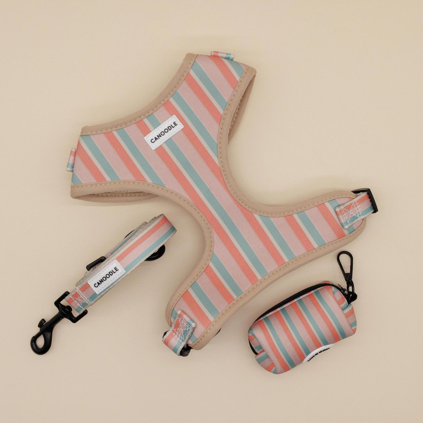 3 Piece Bundle - Chest Harness, Lead, Poop Bag Dispenser