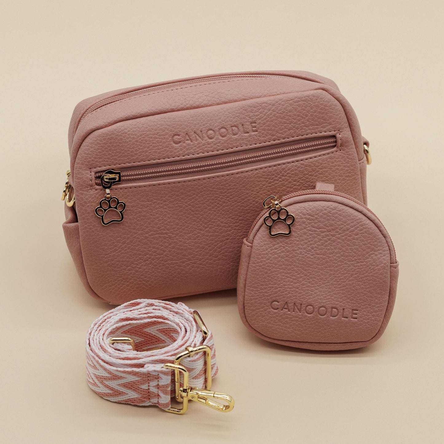 The Cafe Bundle- Dog Walking Bag - (Nude Pink)