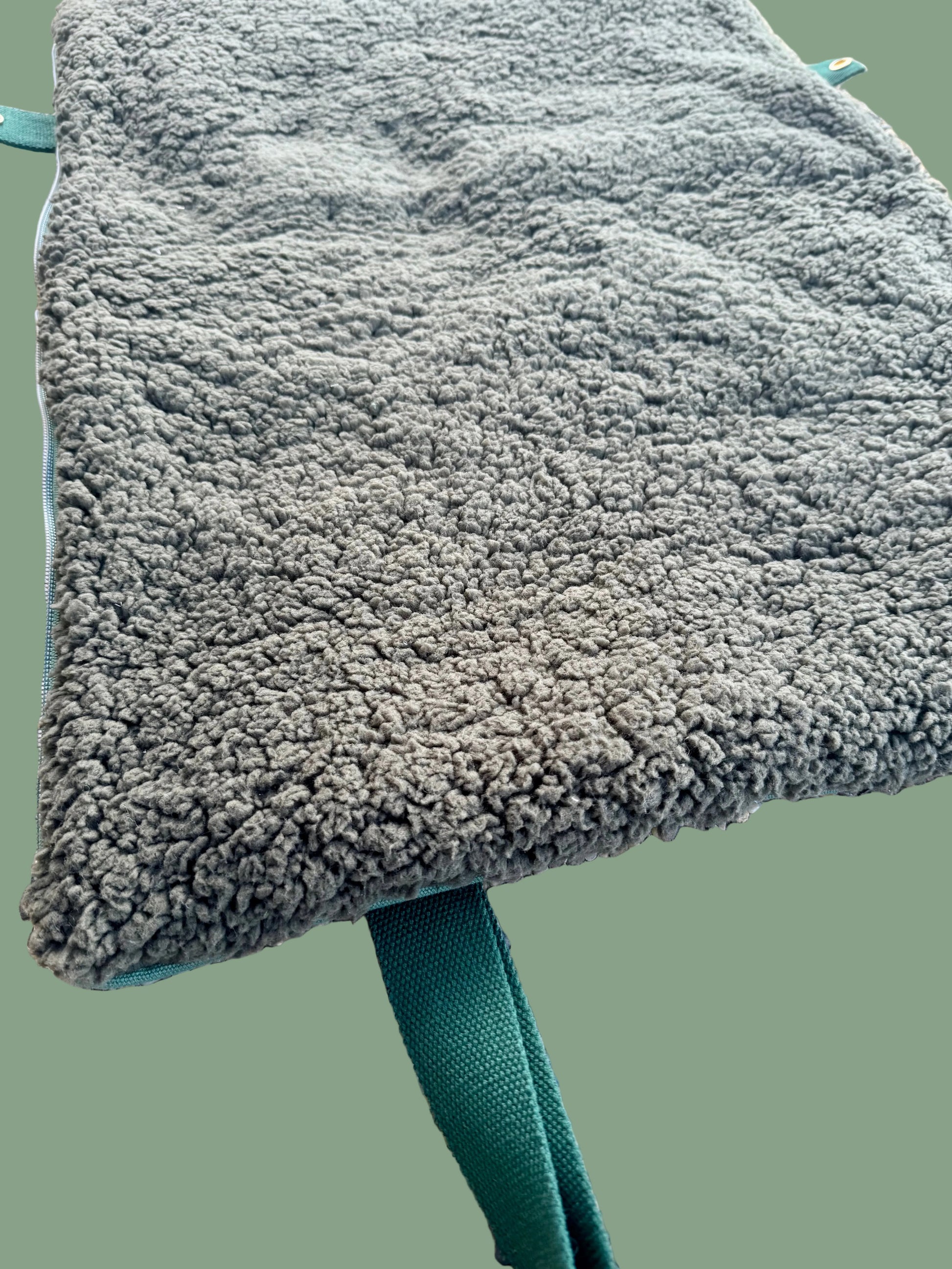 Gray microfiber Lining for dog travel bed bag
