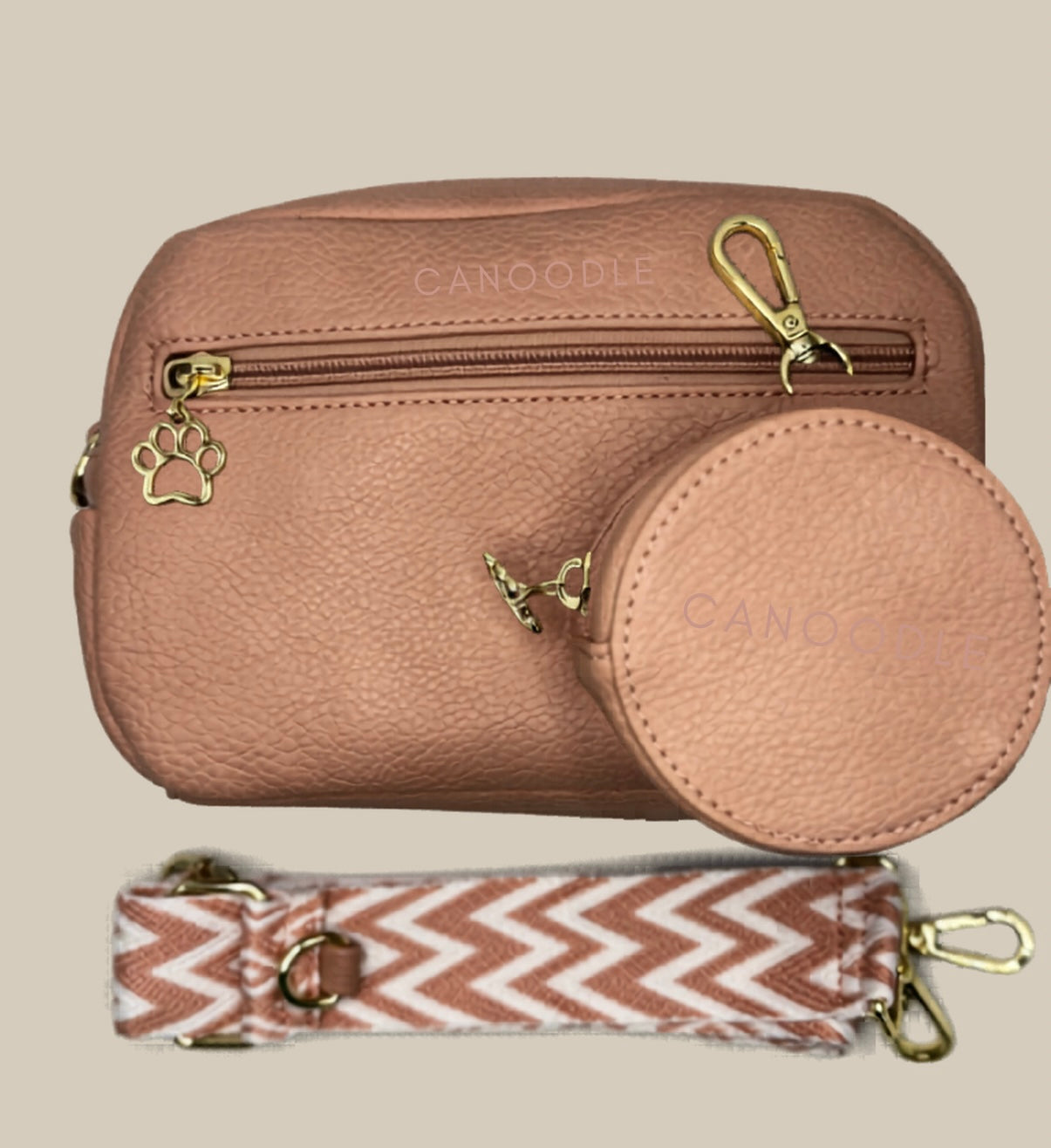The Cafe Dog Walking Bag - Nude Pink